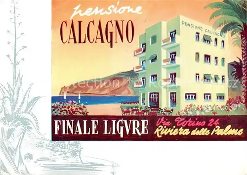 AK / Ansichtskarte  Finale_Ligure_IT Pensione Calcagno 