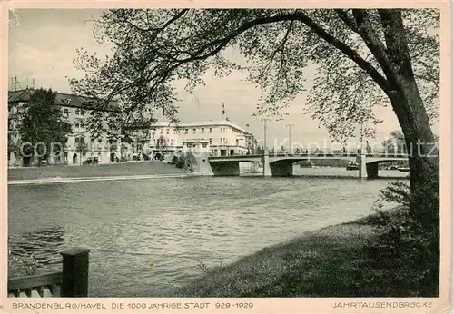 AK / Ansichtskarte  Brandenburg__Havel Jahrtausendbruecke 