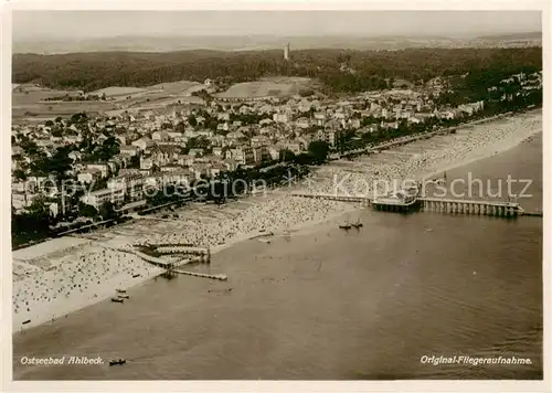 AK / Ansichtskarte  Ahlbeck_Ostseebad Fliegeraufnahme Ahlbeck_Ostseebad