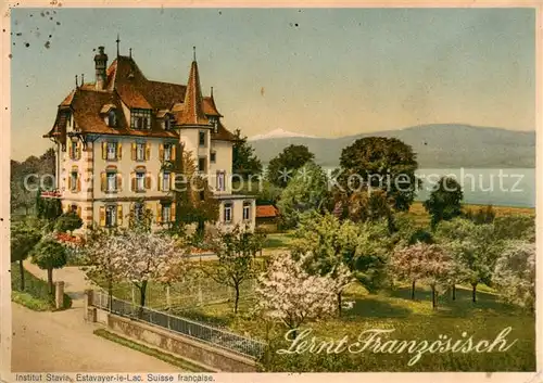 AK / Ansichtskarte  Estavayer_-le-Lac_FR Institut Stavia 