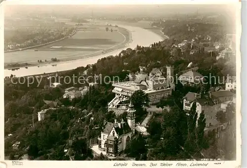 AK / Ansichtskarte  Dresden_Elbe Bad Weisser Hirsch Luisenhof Fliegeraufnahme 