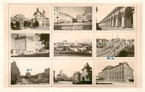 AK / Ansichtskarte  Kromeriz_Kremsier_CZ Teilansichten Kirche Bruecke Arkaden