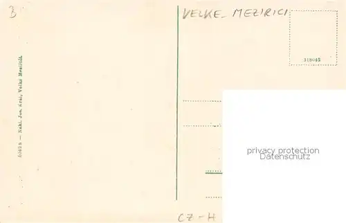 AK / Ansichtskarte 73849658 Velke_Mezirici_Gross-Meseritsch_CZ Strassenpartie mit Kirche 