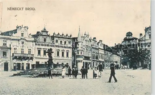 AK / Ansichtskarte  Nemecky-Brod_Havlickuv_Brod_Deutsch-Brod_CZ Marktplatz Brunnen 