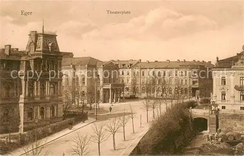 AK / Ansichtskarte  Eger__Cheb_CZ Theaterplatz 