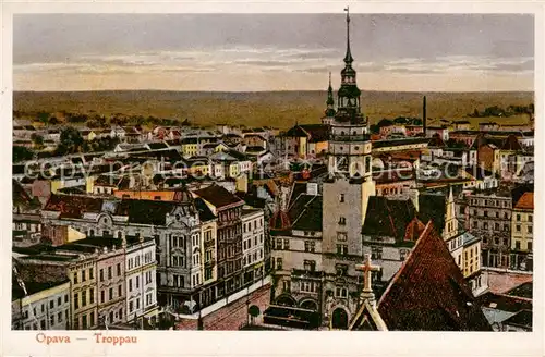 AK / Ansichtskarte 73849667 Opava_Troppau_CZ Stadtansicht mit Kirche 