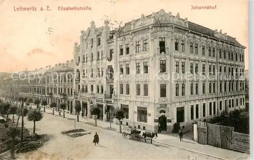 AK / Ansichtskarte  Leitmeritz_Litomerice_Nordboehmen Elisabethstrasse Johannahof Leitmeritz_Litomerice