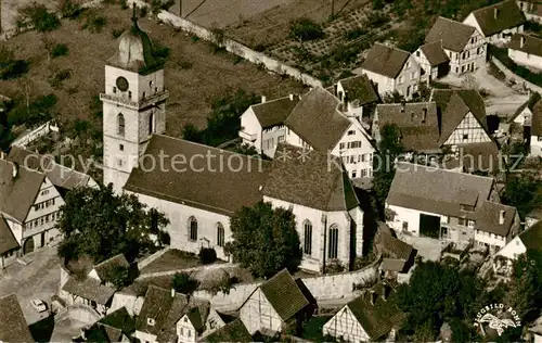 AK / Ansichtskarte  Schwieberdingen Georgskirche Fliegeraufnahme Schwieberdingen