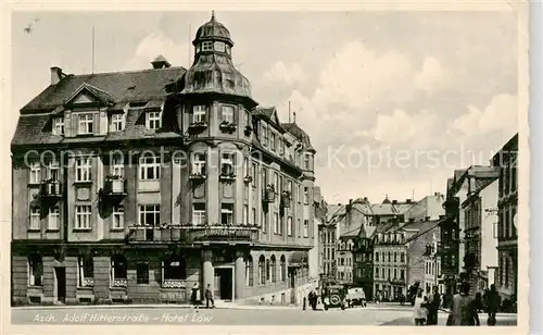 AK / Ansichtskarte 73849807 Asch_As_Sudetengau_CZ Adolf Hitler Strasse Hotel Loew 