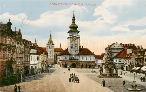 AK / Ansichtskarte  Saaz_Zatec_CZ Kaiser Franz Josef Platz 