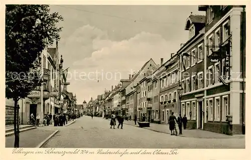 AK / Ansichtskarte  Villingen_-Schwenningen Niederestrasse mit dem Oberen Tor 