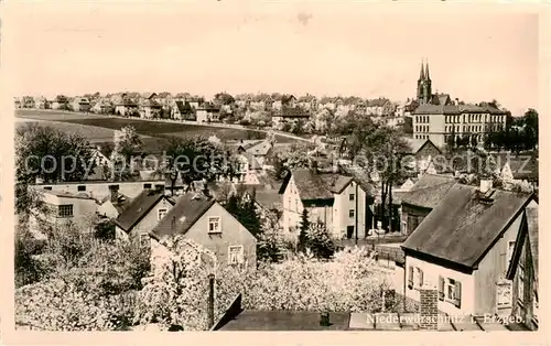 AK / Ansichtskarte  Niederwuerschnitz Ortspanorama mit Blick zur Kirche 