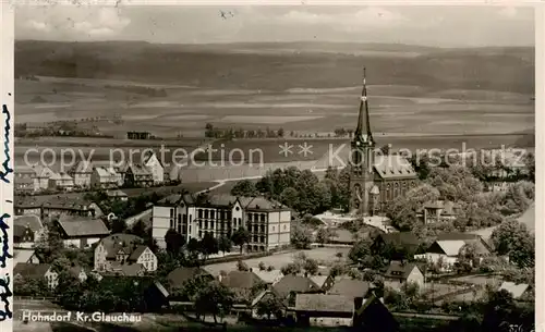 AK / Ansichtskarte  Hohndorf__Stollberg_Glauchau_Erzgebirgskrei Ortsansicht mit Kirche 