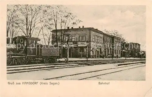 AK / Ansichtskarte  Hansdorf_Sagan_Zagan_PL Bahnhof 