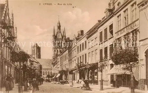 AK / Ansichtskarte 73849901 Ypres_Ypern_Ieper_Belgie Rue de Lille 