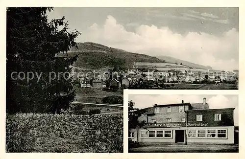 AK / Ansichtskarte  Hesselbach_Laasphe Café Restaurant Marburger Panorama 