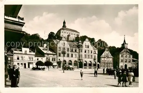 AK / Ansichtskarte  Nachod_CZ Zentrum Blick zum Schloss 