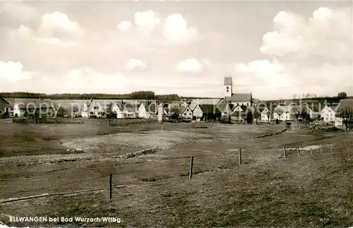 AK / Ansichtskarte  Ellwangen_Rot_Rot Ortsansicht mit Kirche Ellwangen_Rot_Rot