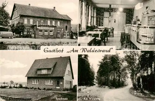 AK / Ansichtskarte  Suedfelde_Minden_Westfalen Gasthof Am Waldesrand Gastraum Sparkasse Waldweg Suedfelde_Minden_Westfalen