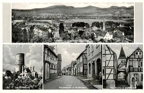 AK / Ansichtskarte  Muffendorf Totalansicht Hauptstrasse Alte Kirche Fachwerkhaeuser Godesburg Muffendorf