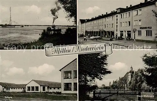 AK / Ansichtskarte  Moellen_Niederrhein_Voerde Rheinpartie Koenigsberger Strasse Schule Haus Wohnung 