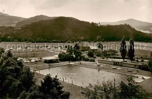 AK / Ansichtskarte 73849992 Kirchzarten Schwimmbad mit Zeltplatz Kirchzarten