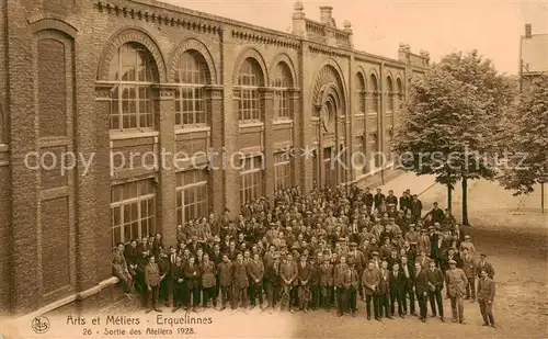 AK / Ansichtskarte  Erquelinnes_Belgie Sortie des Ateliers 