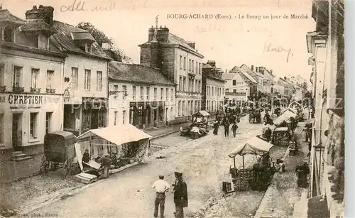 AK / Ansichtskarte  Bourg-Achard_27_Eure La ville un jour de Marché 