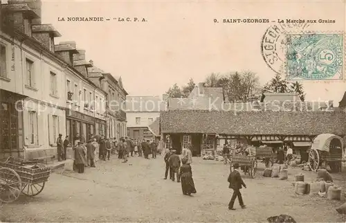 AK / Ansichtskarte  Saint-Georges-en-Auge Le Marché aux Grains Saint-Georges-en-Auge