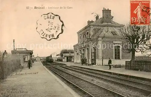 AK / Ansichtskarte  Breval_78_Yvelines Intérieur de la Gare 