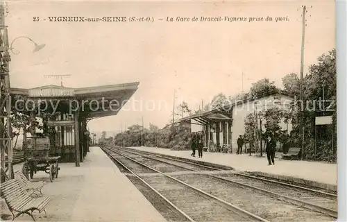 AK / Ansichtskarte  Vigneux_-sur-Seine_91_Essonne La Gare de Draveil-Vigneux prise du quai 