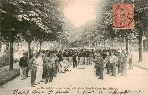 AK / Ansichtskarte  Saint-Mande_94_Val-de-Marne Hôpital Militaire Bégin Musique dans la Cour des Malades 