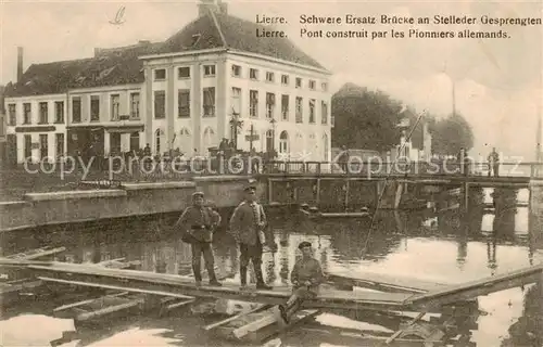 AK / Ansichtskarte 73850094 Lierre_Belgie Pont construit par les Pionniers allemands 