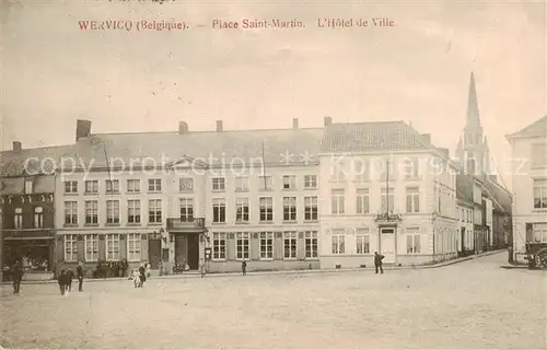 AK / Ansichtskarte  Wervicq_Wervik_West-Vlaanderen_Belgie Place Saint Martin Hôtel de Ville 