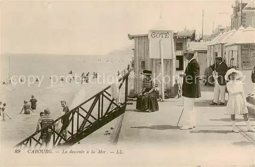 AK / Ansichtskarte  Cabourg_14_Calvados La descente a la Mer 