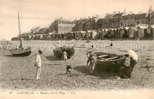 AK / Ansichtskarte  Langrune-sur-Mer_14_Calvados Barques sur la Plage 