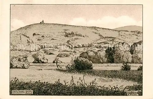 AK / Ansichtskarte  Crischona_Bettingen_BS Panorama Zeichnung 