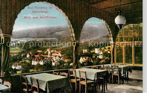 AK / Ansichtskarte 73850195 Bad_Flinsberg_Swieradow_Zdroj_PL Blick vom Waldfrieden mit Isergebirge 