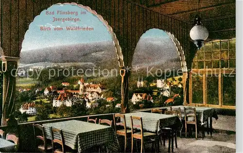 AK / Ansichtskarte  Bad_Flinsberg_Swieradow_Zdroj_PL Blick vom Waldfrieden mit Isergebirge 