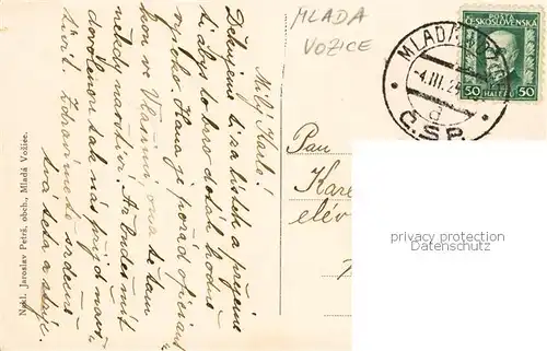 AK / Ansichtskarte  Mlada_Vozice_Jung_Woschitz_CZ Stadtansicht 