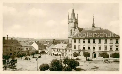 AK / Ansichtskarte 73850229 Humpolec_Humpoletz_CZ Marktplatz Kirche 