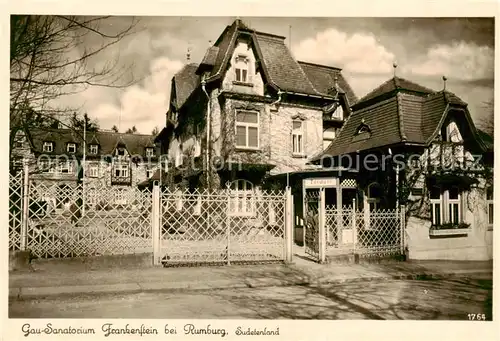 AK / Ansichtskarte  Rumburg_Rumburk_CZ Gau Sanatorium Frankenstein 