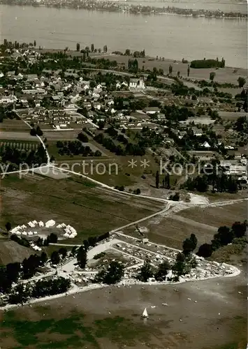 AK / Ansichtskarte 73850278 Horn_Untersee Camping Jaeger Fliegeraufnahme Horn Untersee