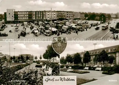 AK / Ansichtskarte  Walsum_Duisburg Marktplatz Stadtsparkasse Rathaus Walsum Duisburg