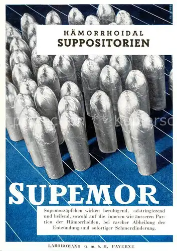 AK / Ansichtskarte  Payerne_VD Laboromand GmbH Supemor Haemorrhoidal Suppositorien 