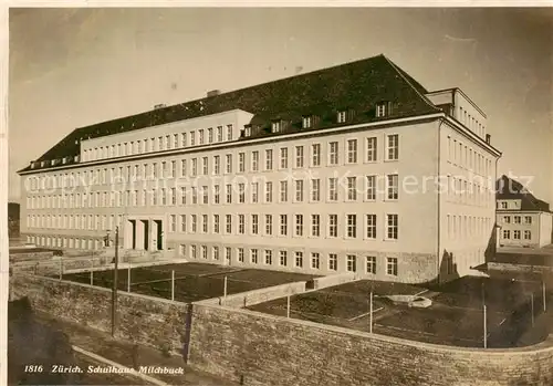 AK / Ansichtskarte  Zuerich_ZH Schulhaus Milchbuck Zuerich_ZH