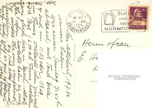 AK / Ansichtskarte  Basel_BS Barfuesserplatz Basel_BS