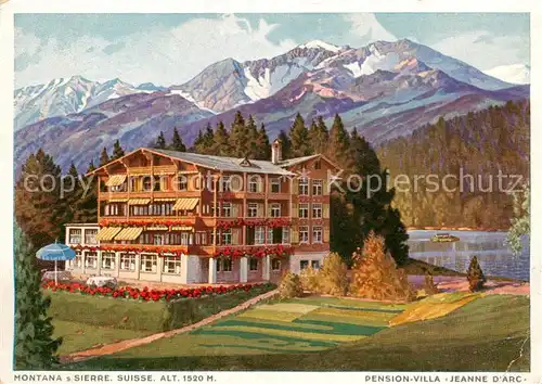 AK / Ansichtskarte  Montana-sur-Sierre_VS Pension Villa Jeanne d'Arc 