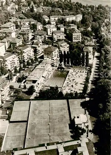 AK / Ansichtskarte  Lausanne_VD Vue aerienne Piscine et Tennis Montchoisi Lausanne VD