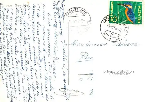 AK / Ansichtskarte  Genthod_GE Ortspartie mit Kirche 